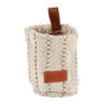 Opbergmand met lus - wit/beige - ø10x11 cm 