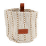Opbergmand met lus - wit/beige - ø13x13 cm 