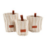 Opbergmand met lus - wit/beige - ø13x13 cm 