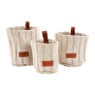 Opbergmand met lus - wit/beige - ø15x15 cm 