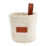 Opbergmand met lus - donkerbeige - ø10x11 cm 