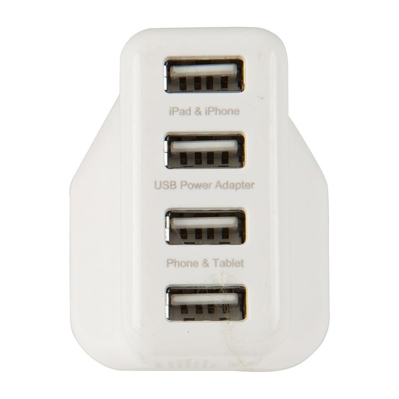 USB lichtnetadapter - 4 usb poorten