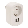 Dubbele USB-lader met stopcontact