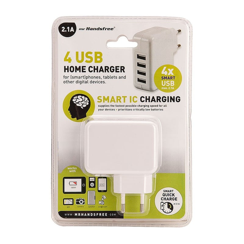 Stekker met 4 USB poorten