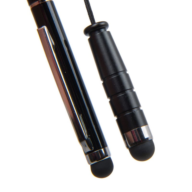 Stylus pen met mini stylus pen - zwart