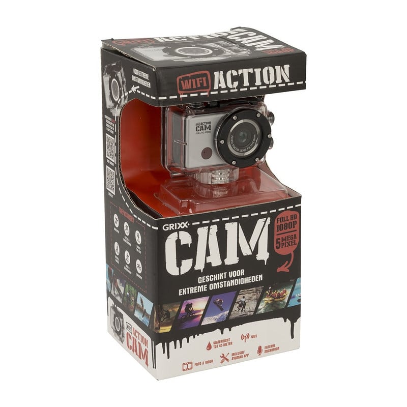 Grixx Optimum action cam (wifi) - Full HD 1080P - waterproof