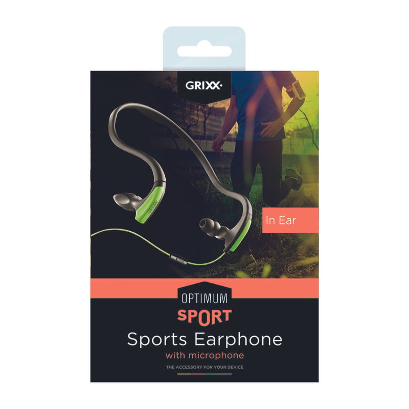 Sport oordopjes Grixx - In Ear - groen