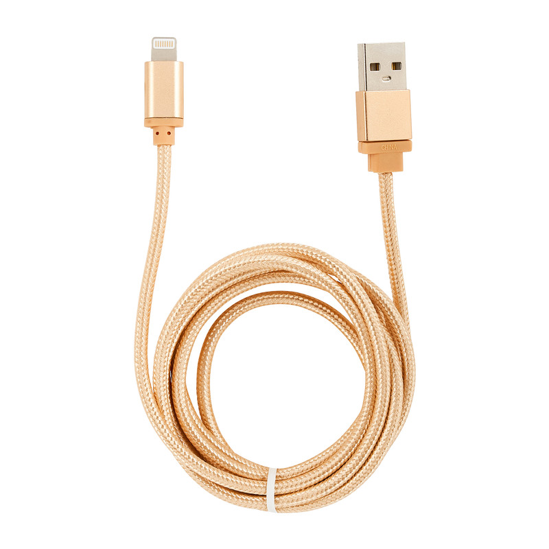 USB laadkabel 1.5 m - goudkleurig