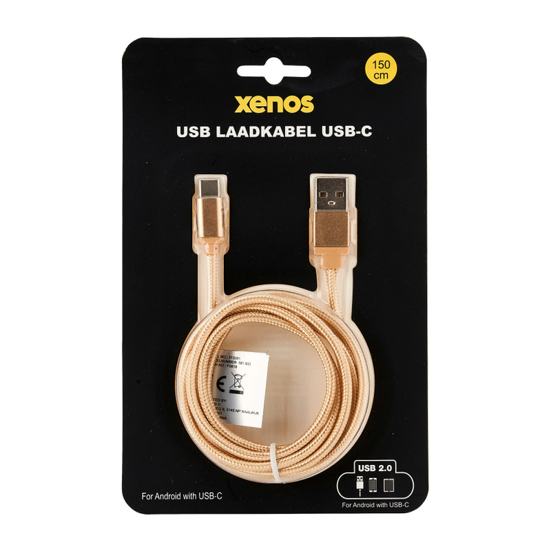 USB-C laadkabel 1.5 m - goudkleurig