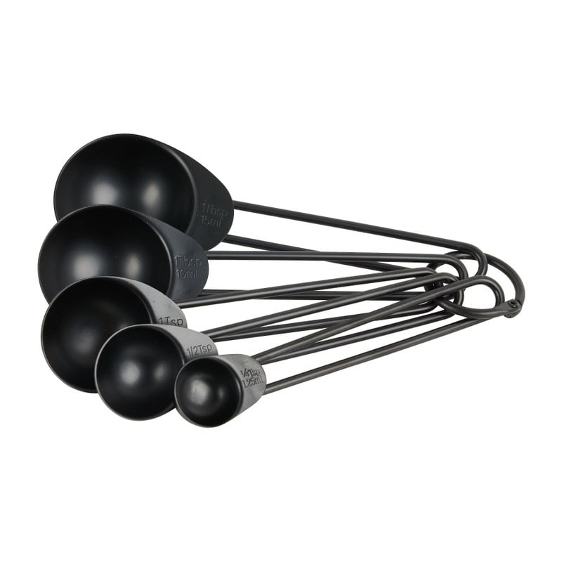 Maatlepels industrial - zwart - 5 stuks