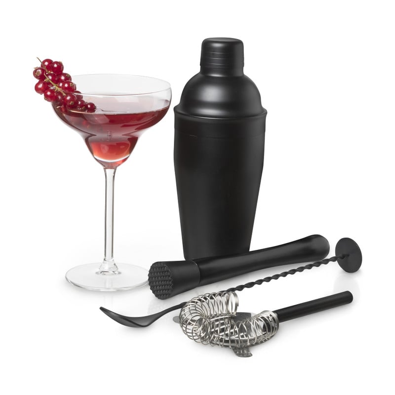 Cocktail stamper - zwart - 20,5x3,2 cm