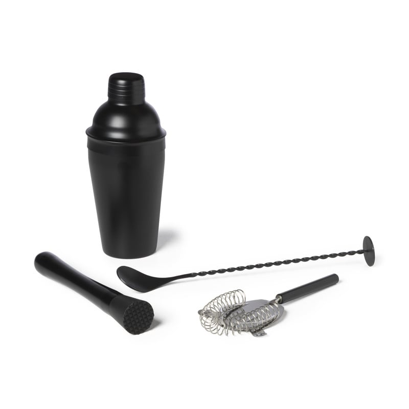 Cocktail stamper - zwart - 20,5x3,2 cm
