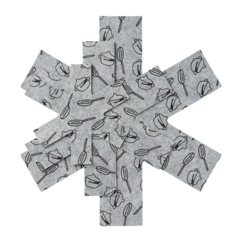 Pannenbeschermer - grijs - set van 3