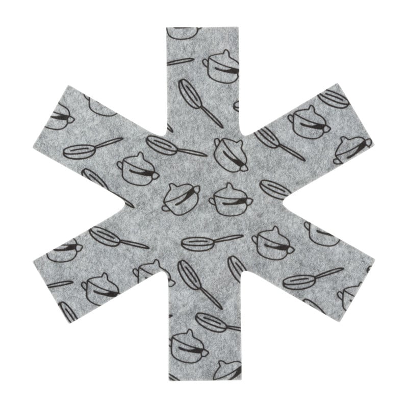 Pannenbeschermer - grijs - set van 3