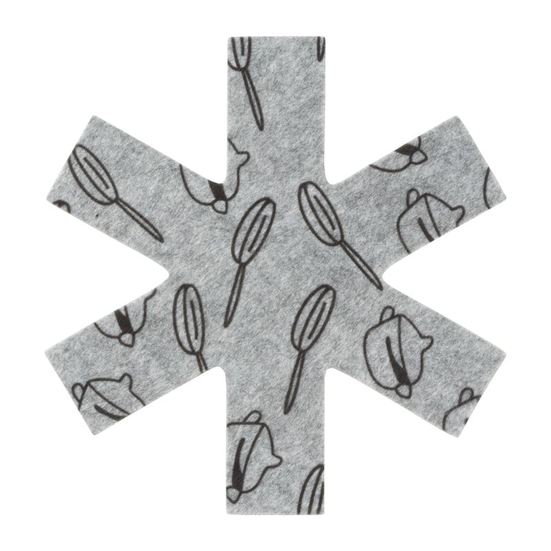 Pannenbeschermer - grijs - set van 3