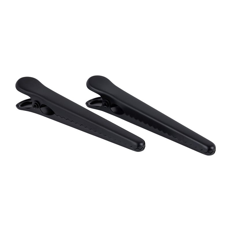Vershoudclips zwart - 12 cm - set van 2