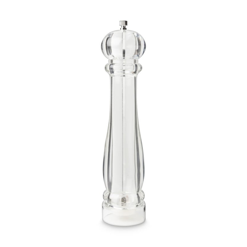 Peper en zoutmolen - transparant - 31 cm 