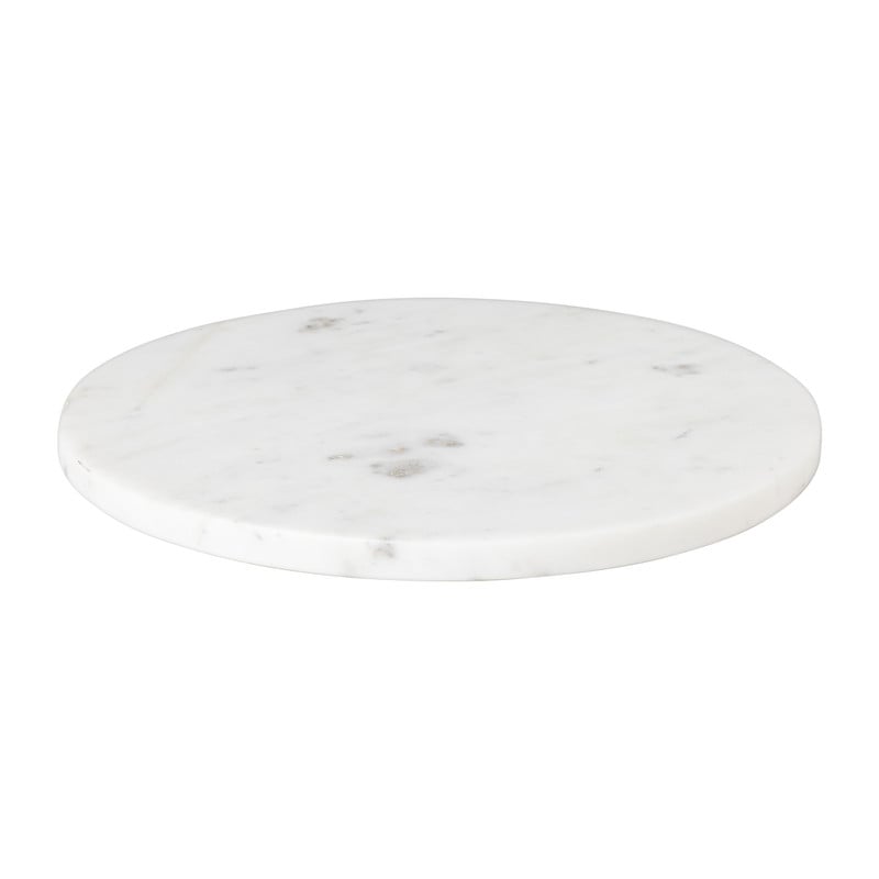 Borrelplank marmer rond - wit - ø28x1.5 cm