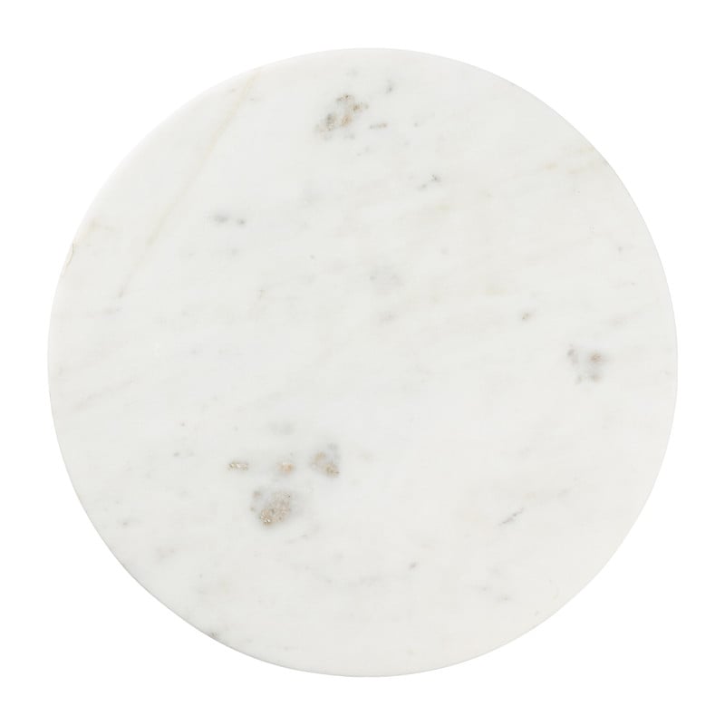 Borrelplank marmer rond - wit - ø28x1.5 cm