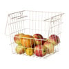 Metalen stapelmand - wit - 26x31.5x31 cm