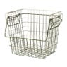 Metalen stapelmand - groen - 26x31.5x31 cm