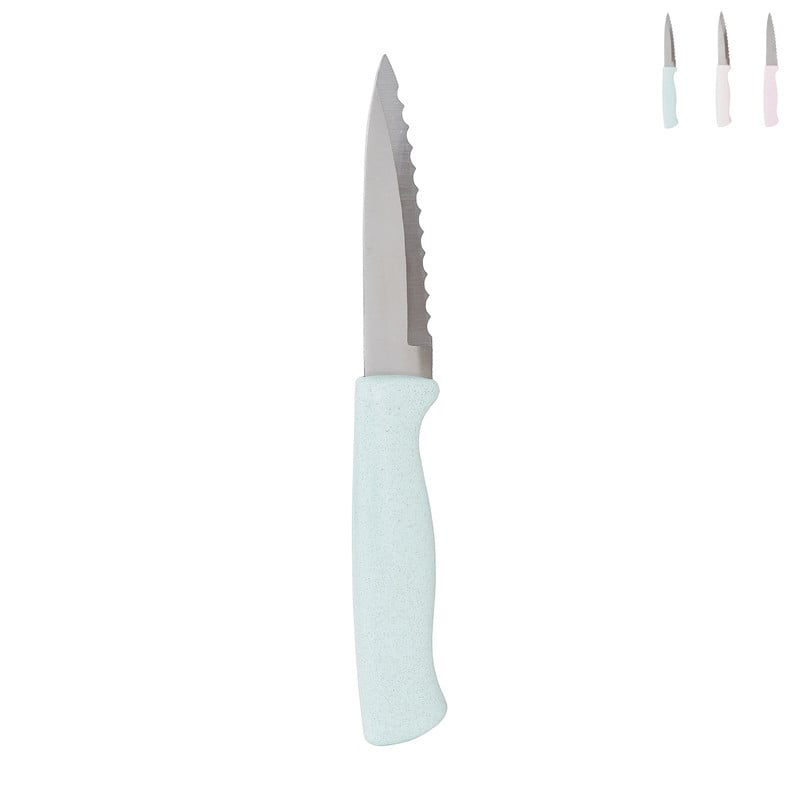 Mes pastel met kartels - diverse kleuren - 19,5 cm