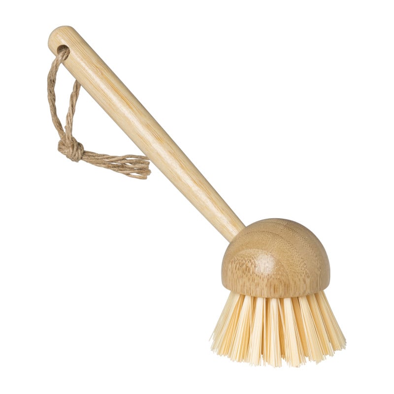 Afwasborstel bamboe handmodel - naturel - 22x7.5 cm