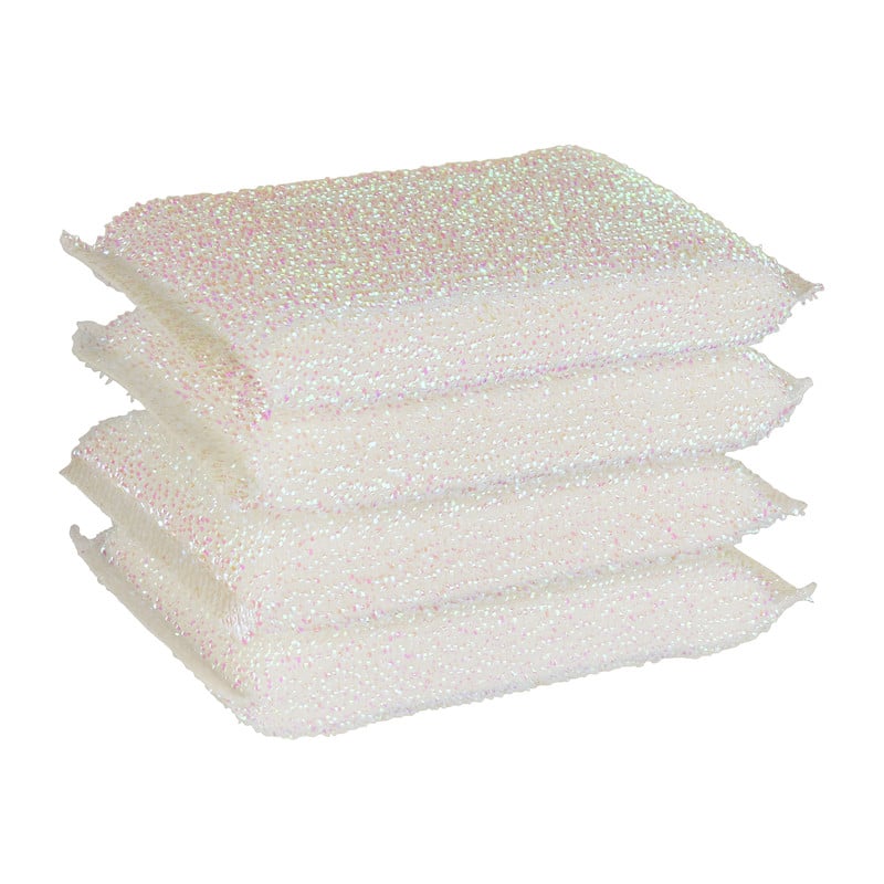 Schuursponsjes glitter - 4 stuks