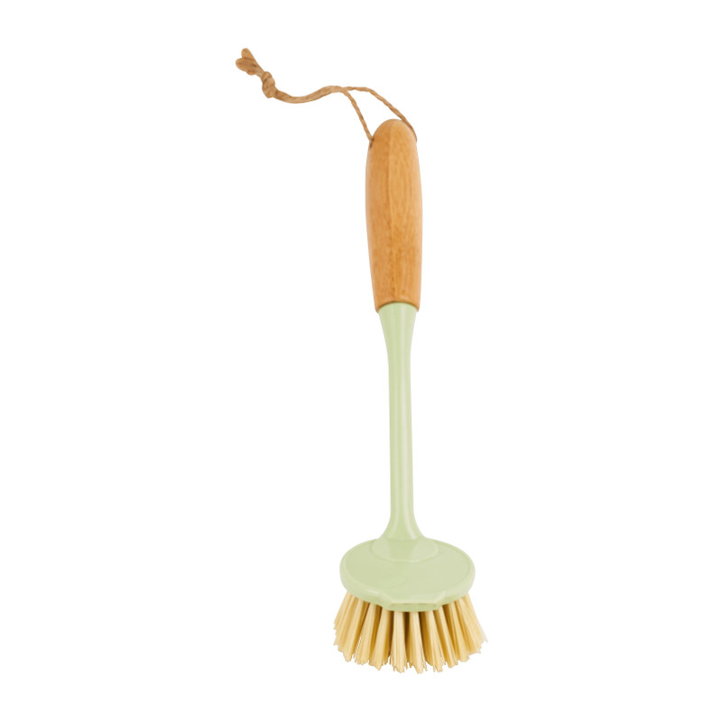 Afwasborstel met bamboe handgreep - groen