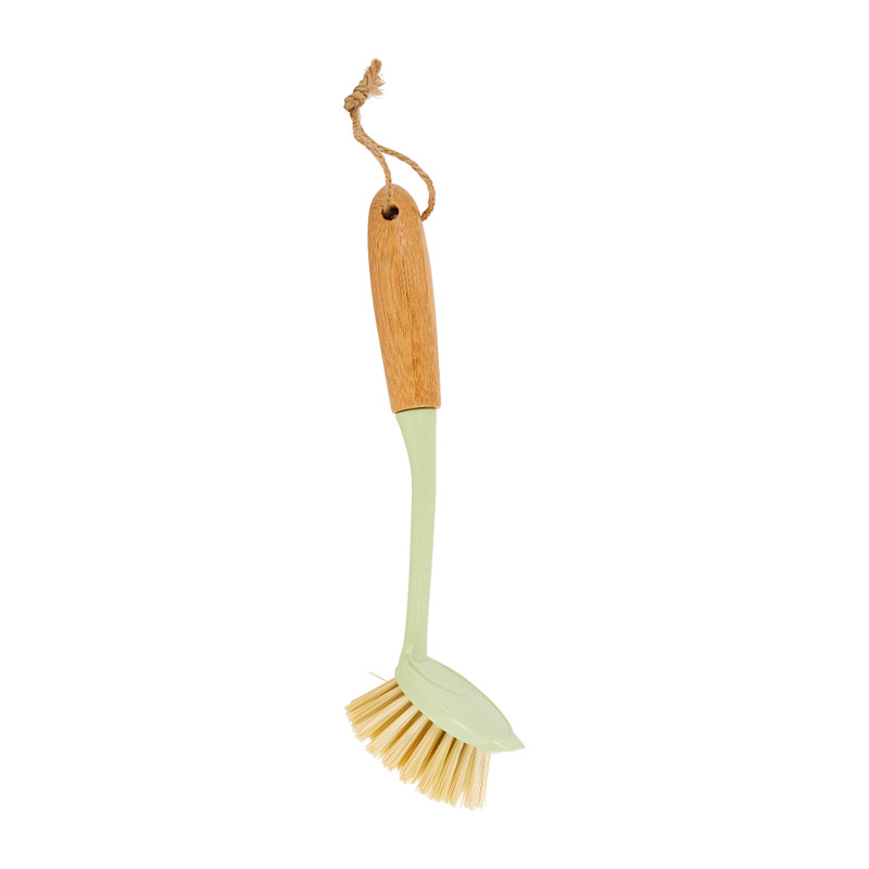 Afwasborstel met bamboe handgreep - groen