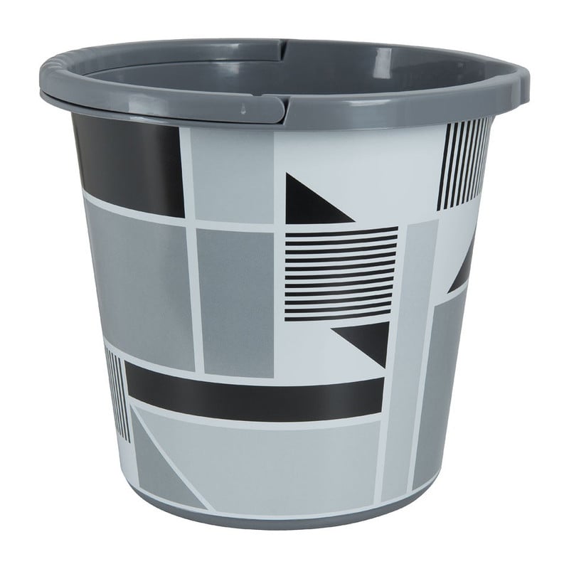 Emmer colour blocking zwart/wit - 10 liter