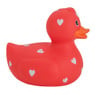 Badeend XL - hartjes - rood