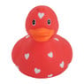 Badeend XL - hartjes - rood