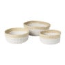 Badkamer mandjes jute - set van 3