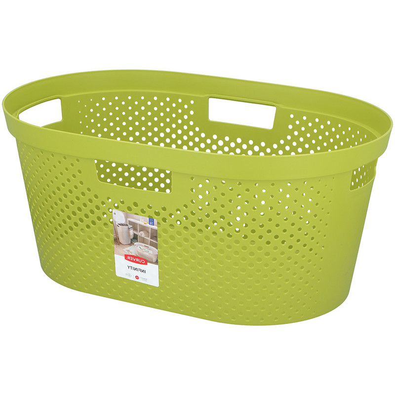 Curver wasmand Infinity Dots - 40 liter - groen