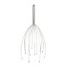 Hoofd massage borstel - zilverkleurig - 6x6x25 cm