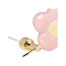 Zeeppompje bloem - roze/geel - 18.5x12.8x5.5 cm