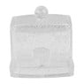 Glitter wattenstaafjes houder - 9x8x9.5 cm 