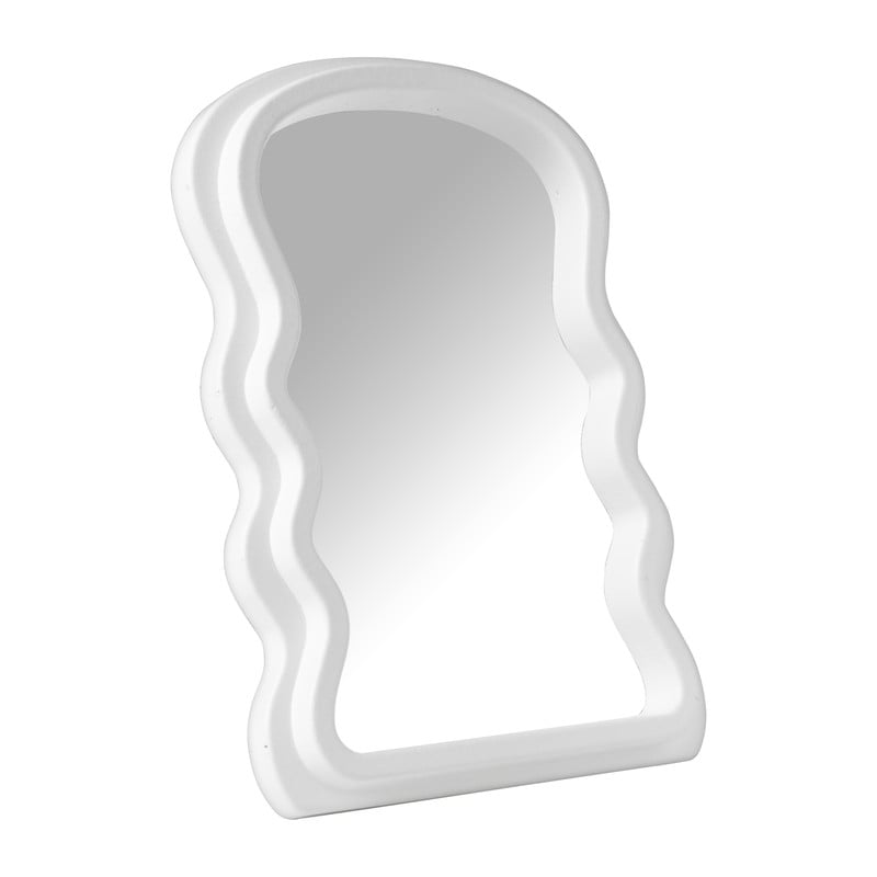 Make-up spiegeltje wave - wit - 26x17.7x2.7 cm