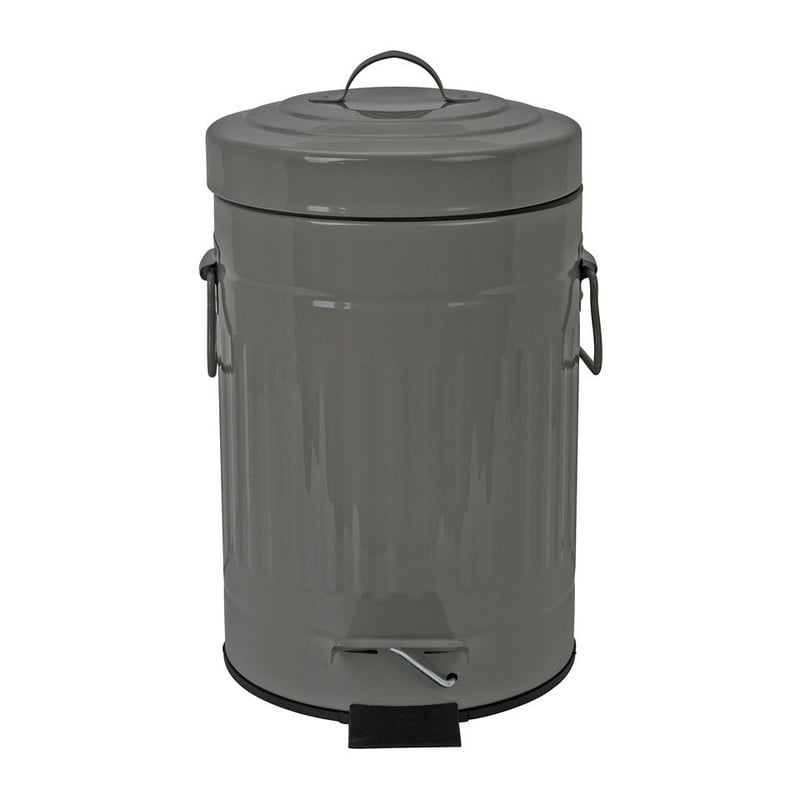 Pedaalemmer lijnen - 3 liter - grijs