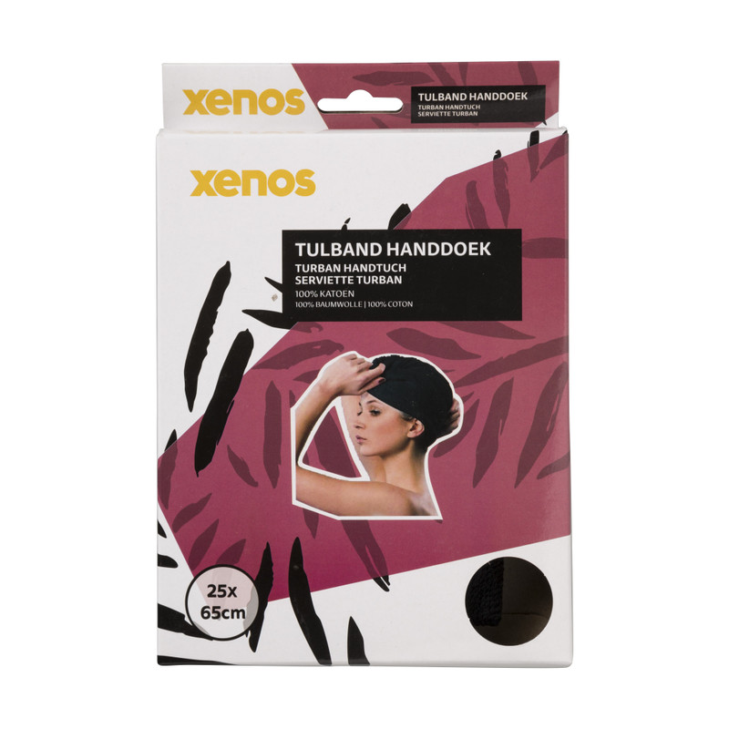 Handdoek tulband - zwart