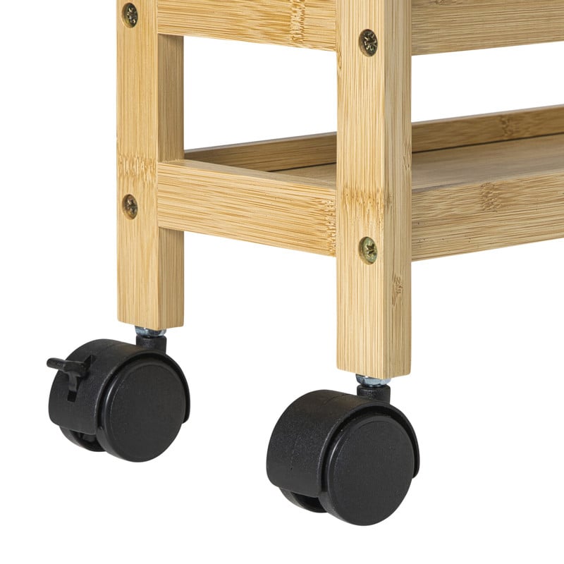 Badkamer trolley - bamboe - 74.5x36x15 cm