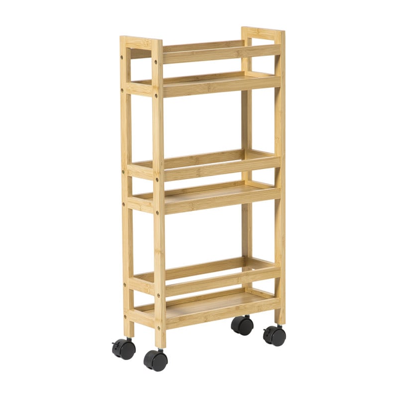 Badkamer trolley - bamboe - 74.5x36x15 cm