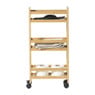 Badkamer trolley - bamboe - 74.5x36x15 cm