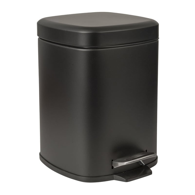 Pedaalemmer vierkant - 6 liter - zwart