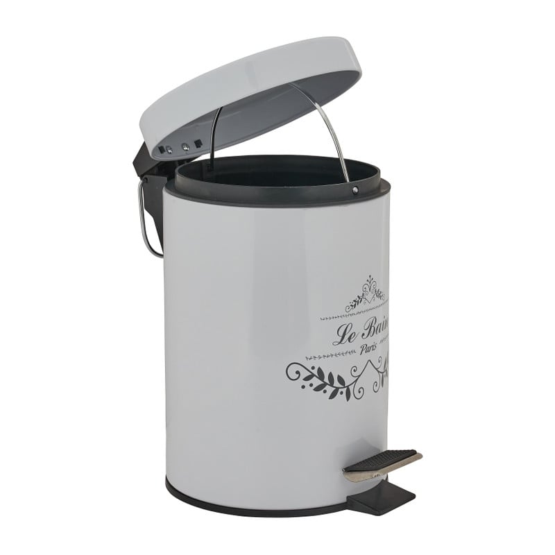 Pedaalemmer le bain - wit - 3 liter