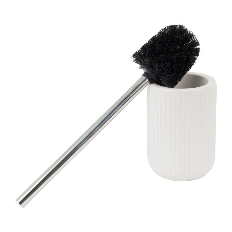 Toiletborstel ribbel - wit