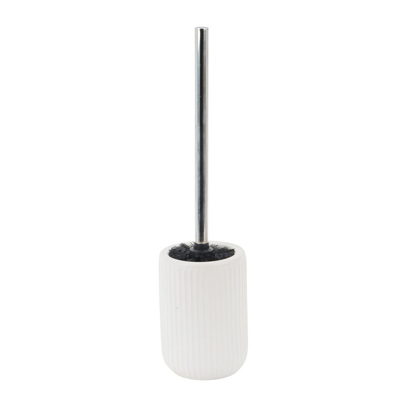 Toiletborstel ribbel - wit
