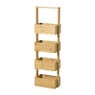 Bamboe badkamerrek 4 vakken - bruin -88x28x15 cm