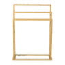 Bamboe handdoekenrek 3-laags - bruin - 82x60x24 cm